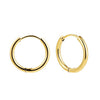 Retro Fashion Simple Geometric Round Hoop Earring Electroplating Unisex