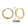 Retro Fashion Simple Geometric Round Hoop Earring Electroplating Unisex