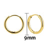 Retro Fashion Simple Geometric Round Hoop Earring Electroplating Unisex