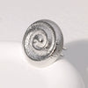 Retro Fashion Spiral Open Geometric Round Stainless Steel Gold Plated Ring With Electroplating For Women