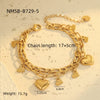 Retro Fashion Stainless Steel Geometric Pendant Bracelet For Women With Electroplating Design