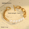 Retro Fashion Stainless Steel Geometric Pendant Bracelet For Women With Electroplating Design