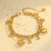 Retro Fashion Stainless Steel Geometric Pendant Bracelet For Women With Electroplating Design