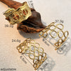 Retro Fashion Stainless Steel Hydraulic Bracelet With 18K Gold Plated Electroplating Opening Niche Design Cut Out