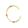 Retro Fashion 316L Stainless Steel Open Cshaped Women's Bracelet With Electroplating Treatment