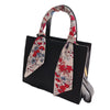 Retro Floral Parrot Print Narrow Long Silk Hair Scarf Elegant Hair Ribbon For Women