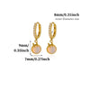 Retro Floral Zircon Stud Earrings For Women With Gold Plated Stainless Steel And Vacuum Plated Finish