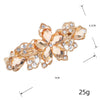 Retro Flower Agate Inlay Rhinestones Hair Clip 1 Piece