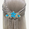 Retro Flower Agate Inlay Rhinestones Hair Clip 1 Piece