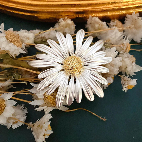 Retro Flower Alloy Stoving Varnish Women'S Brooches