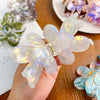 Retro Flower Handmade Pvc Hair Accessories For Women Grab Clip