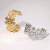 Retro Flower Stainless Steel Bracelet For Women With Electroplating And Exaggerated Design Sense