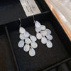 Retro Flower Tassel Pearl U Shaped Earrings For Women Set With Pearls Little Fresh Style
