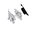 Retro Flower Tassel Pearl U Shaped Earrings For Women Set With Pearls Little Fresh Style