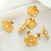 Retro Flower 316L Stainless Steel Electroplated Earrings For Women