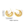 Retro Flower Titanium Steel Electroplated Women's Earrings