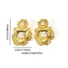 Retro Flower Titanium Steel Electroplated Women's Earrings