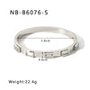 Retro French Literature And Art Style Geometric Zircon Bracelet Stainless Steel With 18K Real Gold Electroplating Non Fading Waterproof Anti Allergy