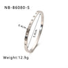 Retro French Literature And Art Style Geometric Zircon Bracelet Stainless Steel With 18K Real Gold Electroplating Non Fading Waterproof Anti Allergy