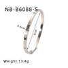 Retro French Literature And Art Style Geometric Zircon Bracelet Stainless Steel With 18K Real Gold Electroplating Non Fading Waterproof Anti Allergy