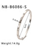 Retro French Literature And Art Style Geometric Zircon Bracelet Stainless Steel With 18K Real Gold Electroplating Non Fading Waterproof Anti Allergy