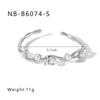 Retro French Literature And Art Style Geometric Zircon Bracelet Stainless Steel With 18K Real Gold Electroplating Non Fading Waterproof Anti Allergy