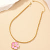 Retro French Style Flower Rhinestones Alloy Wholesale Necklace