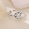 Retro Fresh Flower Imitation Pearl Copper Electroplated Women's Ring