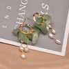 Retro Freshwater Pearl Drop Shape Earrings With Electroplating Design