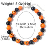 Retro Funny Halloween Pattern Pumpkin Wood Beaded Halloween Women'S Bracelets Necklace