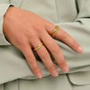 Retro Geometric Cross Plain Copper Ring For Women Electroplated Fashion Jewelry With Minimalist High End Style