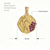 Retro Geometric Figure Relief Stainless Steel Jewelry Set With Purple Zircon Necklace Ring Earrings And Bracelet