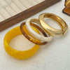Retro Geometric Glossy Resin And Acrylic Wide Bracelet With Electroplating