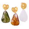 Retro Geometric Handmade Resin And Plastic Women's Ear Stud Pendant Earrings Jewelry