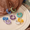 Retro Geometric Hollow Alloy Ring With Baked Enamel Finish Fashion Index Finger Ring For Women And Men