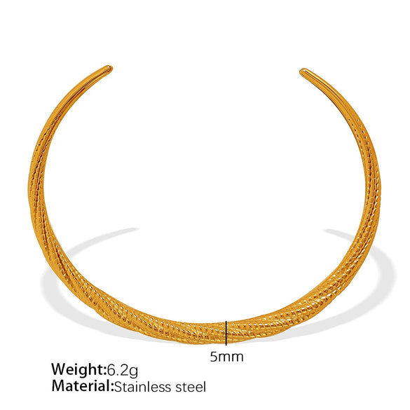 Retro Geometric Hollow Striped 316L Stainless Steel Bracelet Polished And Electroplated