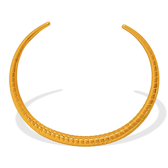 Retro Geometric Hollow Striped 316L Stainless Steel Bracelet Polished And Electroplated