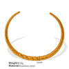 Retro Geometric Hollow Striped 316L Stainless Steel Bracelet Polished And Electroplated