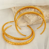 Retro Geometric Hollow Striped 316L Stainless Steel Bracelet Polished And Electroplated