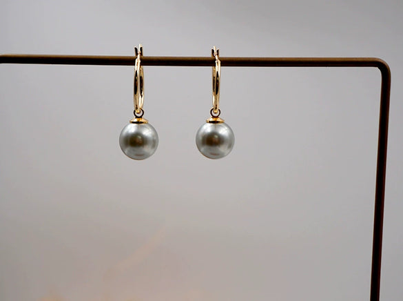 Retro Geometric Imitation Pearl Handmade Women's Earrings
