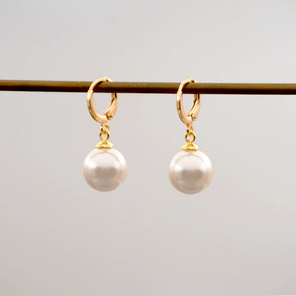 Retro Geometric Imitation Pearl Handmade Women's Earrings