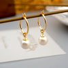 Retro Geometric Imitation Pearl Handmade Women's Earrings