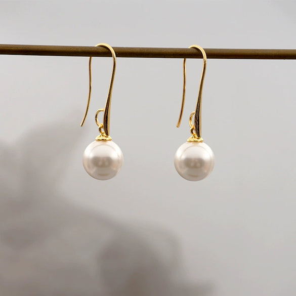 Retro Geometric Imitation Pearl Handmade Women's Earrings