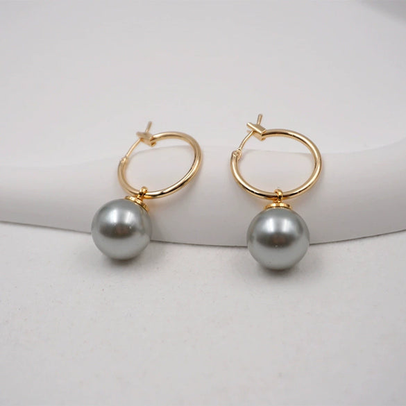 Retro Geometric Imitation Pearl Handmade Women's Earrings