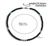 Retro Geometric Natural Stone Turquoise Beaded Men'S Necklace