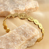 Retro Geometric Open Stainless Steel Women's Bracelet With Electroplating
