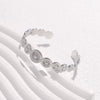 Retro Geometric Opening Titanium Steel Bracelet For Women With Electroplating Treatment