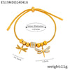 Retro Geometric Pattern Women's Titanium Steel Gold Plated Electroplated Bracelet Set