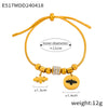 Retro Geometric Pattern Women's Titanium Steel Gold Plated Electroplated Bracelet Set