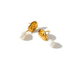 Retro Geometric Pearl Encrusted Stainless Steel Earrings For Women With In Furnace Vacuum Plated 18K Gold Finish Simple Fashion Jewelry